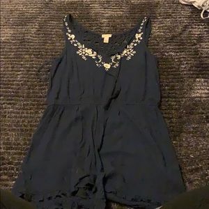 Navy Romper